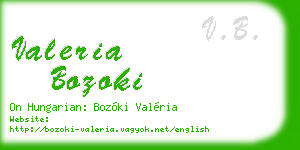 valeria bozoki business card